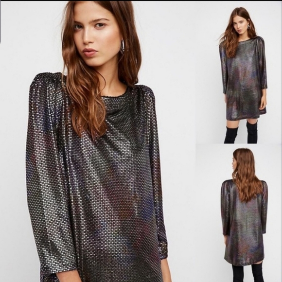 Free People diamonds are forever metallic silver d - Picture 1 of 4